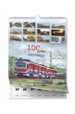 Kalendarz 2027 ścienny A3 100-lecie kolejki WKD