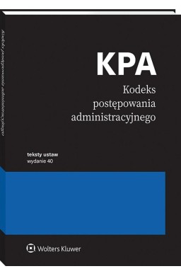 Kodeks postępowania administracyjnego. Przepisy