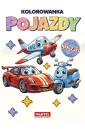 Tęczowa kolorowanka Pojazdy z naklejkami