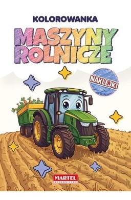 Tęczowa kolorowanka Maszyny rolnicze z naklejkami