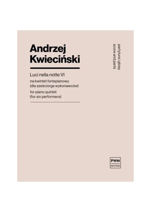 Luci nella notte VI na kwintet fortepianowy