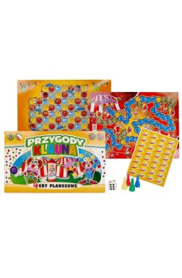 Gra planszowa 4w1 Przygody Klauna