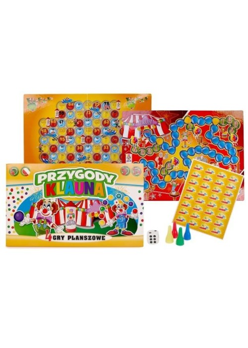 Gra planszowa 4w1 Przygody Klauna