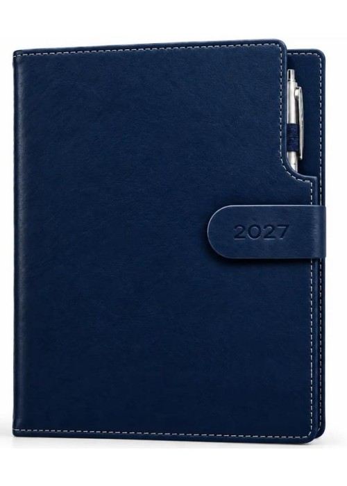 Kalendarz 2027 A5 dzienny Techbook Granatowy