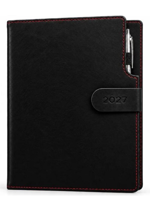 Kalendarz 2027 A5 dzienny Techbook Czarny