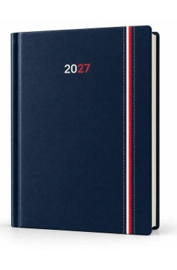 Kalendarz 2027 A5 dzienny Polska Granatowy