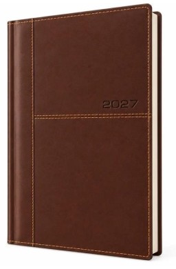 Kalendarz 2027 A5 Tygodniowy Brązowy