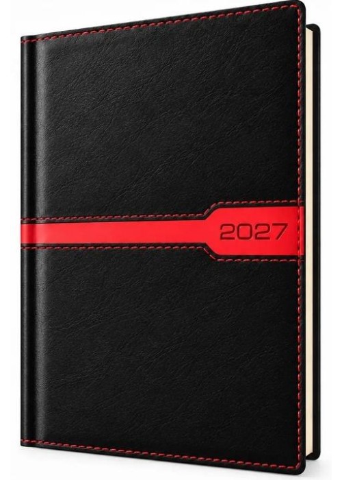 Kalendarz 2027 A5 Tygodniowy Czarny