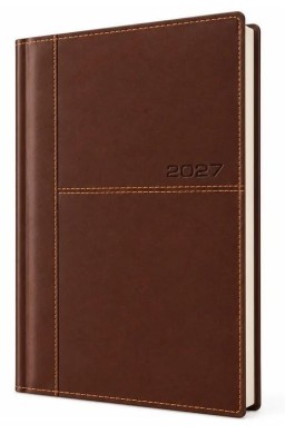 Kalendarz 2027 A4 tygodniowy brąz