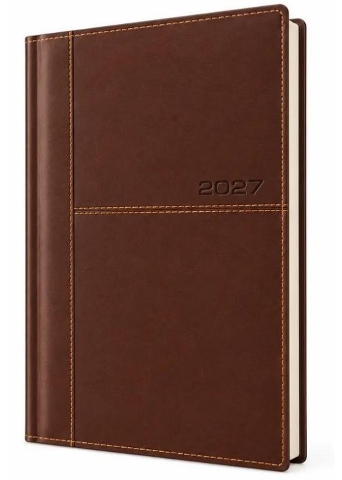 Kalendarz 2027 A4 tygodniowy brąz
