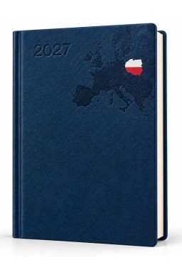 Kalendarz 2027 A5 dzienny Polska Granatowy