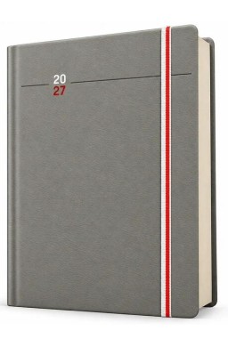 Kalendarz 2027 A5 dzienny Polska Szary