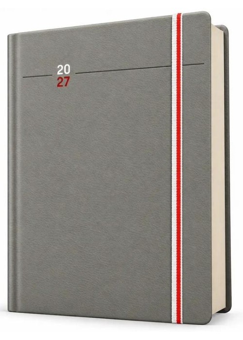 Kalendarz 2027 A5 dzienny Polska Szary