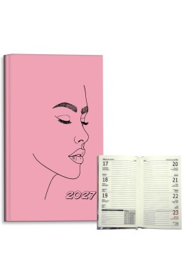 Kalendarz 2027 A6 tygodniowy Kobieta Beauty