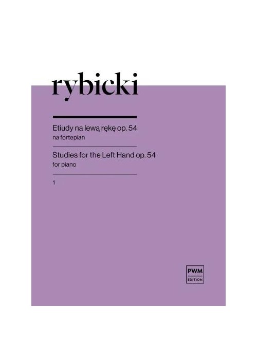 Etiudy op. 54 na lewą rękę z.1 nuty na fortepian