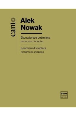 Dwuwiersze Leśmiana nuty na baryton i fortepian