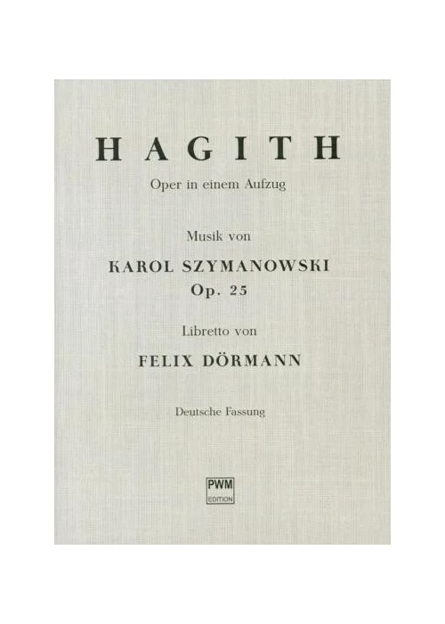 Hagith Oper in einem Aufzug, Deutsche Fassung