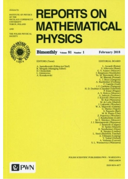 Reports on Mathematical Physics 81/1