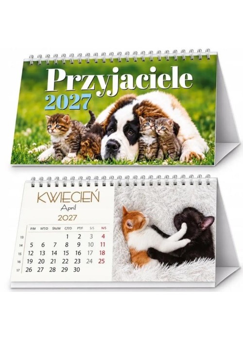 Kalendarz 2027 biurkowy A5 TBM Przyjaciele