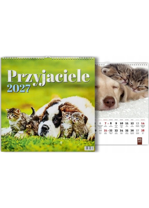 Kalendarz 2027 wieloplanszowy Przyjaciele