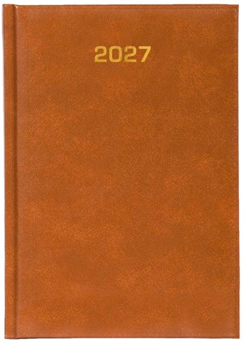 Kalendarz 2027 dzienny B6 Baladek Brąz
