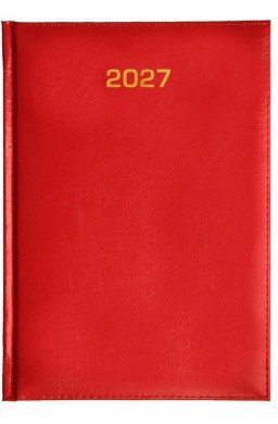 Kalendarz 2027 tygodniowy A5 Baladek Czerwony
