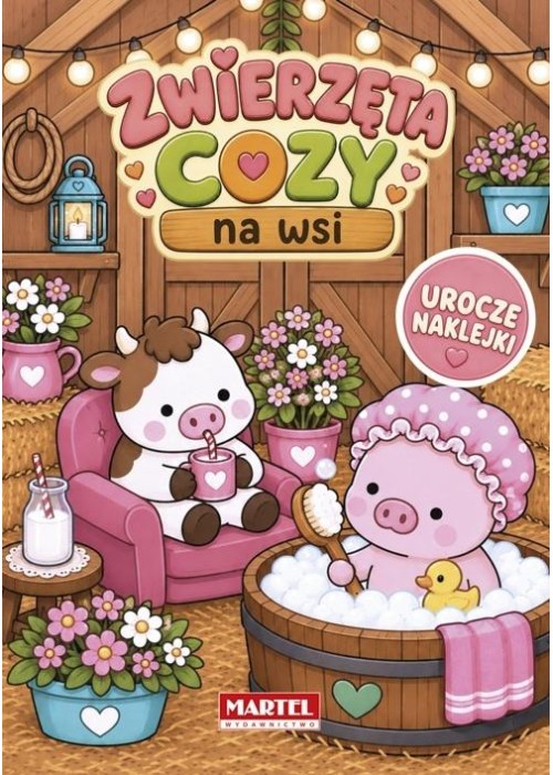 Zwierzęta cozy na wsi z naklejkami