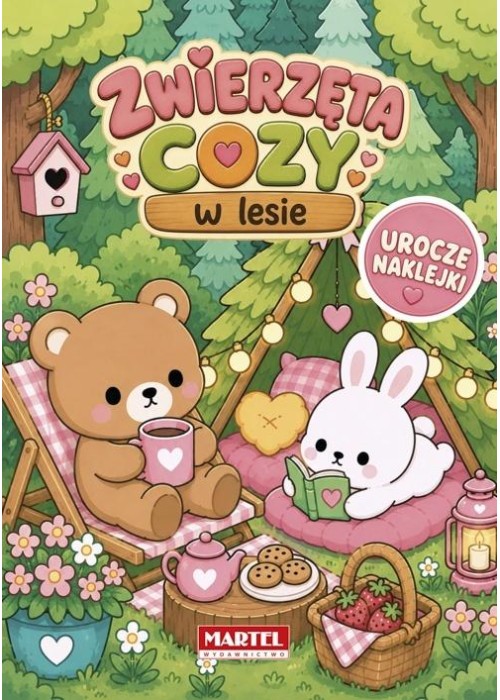 Zwierzęta cozy w lesie z naklejkami