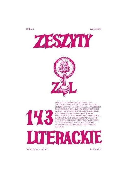 Zeszyty literackie 143 3/2018