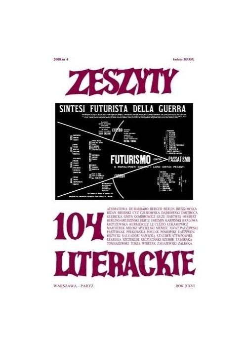 Zeszyty literackie 104 4/2008