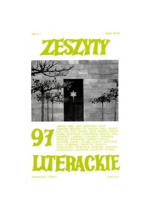 Zeszyty literackie 97 1/2007