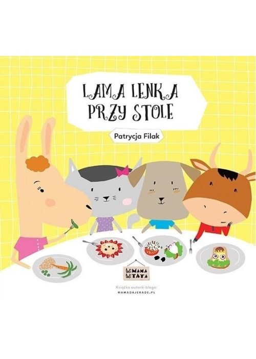 Lama Lenka przy stole