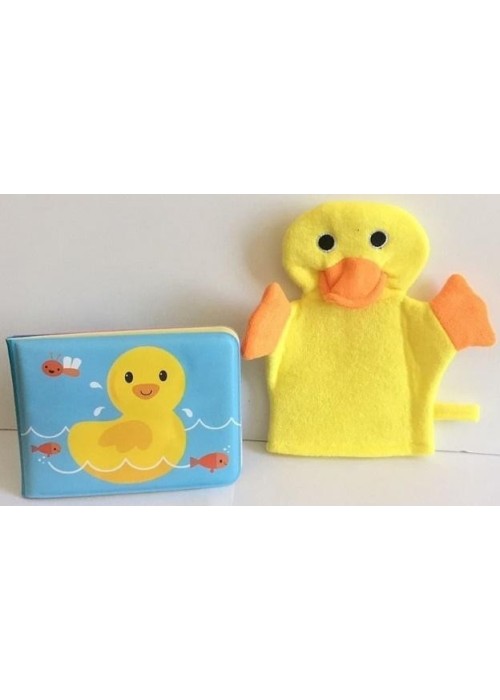 Książeczka kąpielowa z myjką - kaczuszka