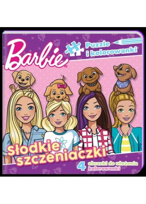 Barbie. Puzzle i kolorowanki. Słodkie szczeniaczki