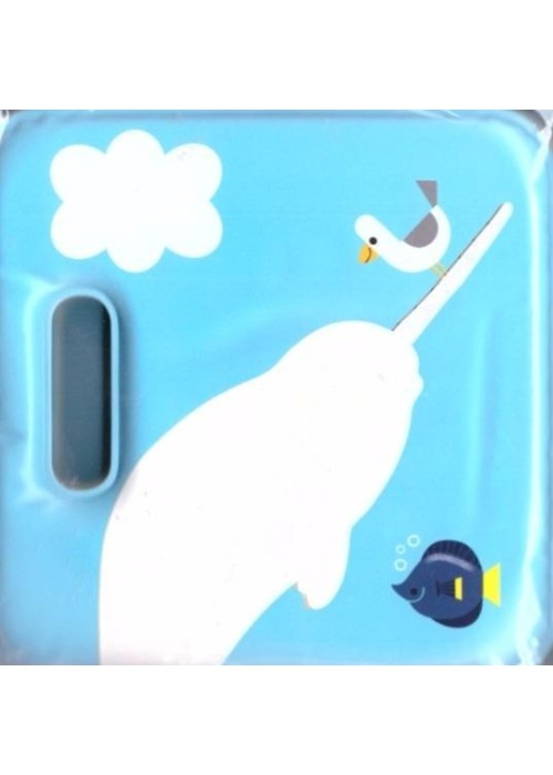 Magiczna książeczka kąpielowa z piszczałką-narwal Magiczna książeczka kąpielowa z piszczałką-narwal