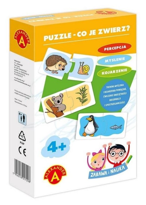 Zabawa i Nauka - Puzzle Co je zwierz? ALEX