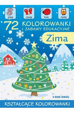 72 kolorowanki i zabawy edukacyjne. Zima