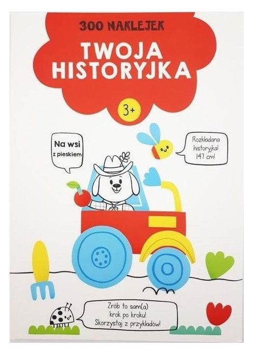 300 naklejek. Twoja historyjka 3+ (czerwona)