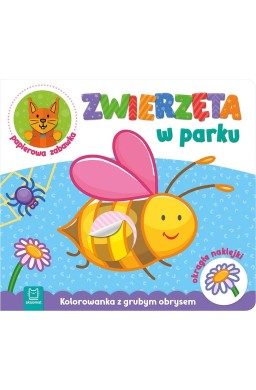 Zwierzęta w parku. Kolorowanka z grubym obrysem
