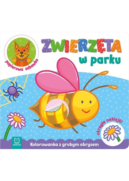 Zwierzęta w parku. Kolorowanka z grubym obrysem