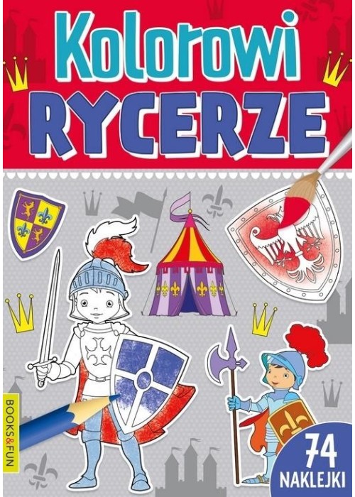 Kolorowe rycerze z naklejkami