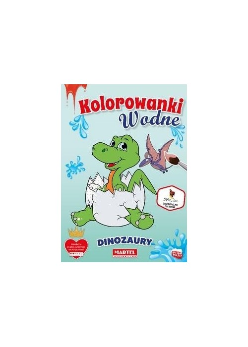 Kolorowanka wodna Dinozaury