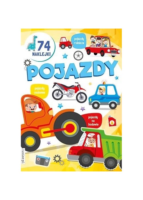 Kolorowanka. Pojazdy z naklejkami