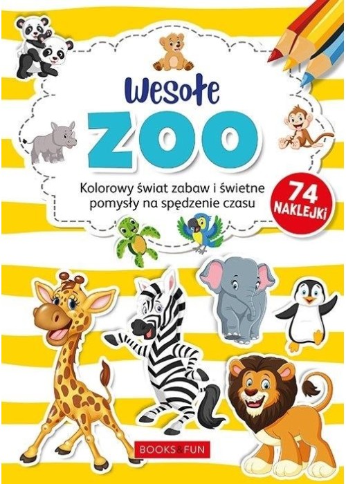 Kolorowanki z naklejkami - Wesołe ZOO