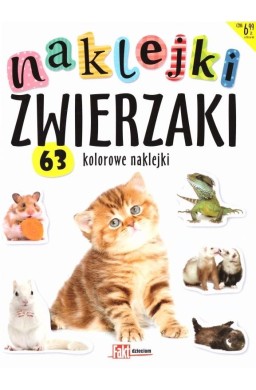 Naklejki zwierzaki. 63 kolorowe naklejki