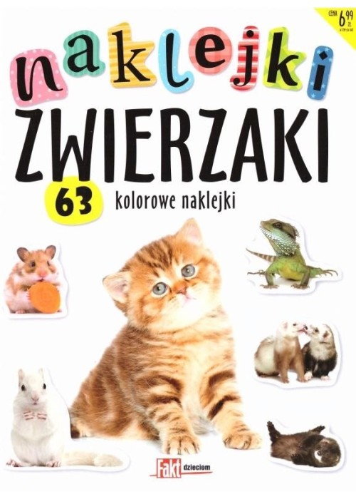 Naklejki zwierzaki. 63 kolorowe naklejki