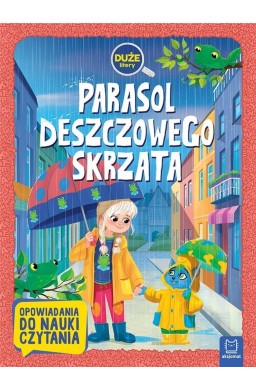 Duże litery. Parasol deszczowego skrzata