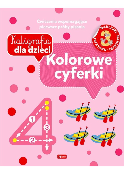 Kaligrafia dla dzieci. Kolorowe cyferki