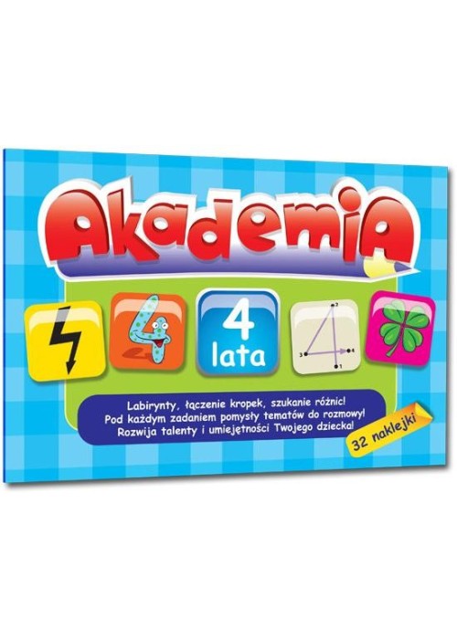 Akademia - 4 lata + 32 naklejki Greg