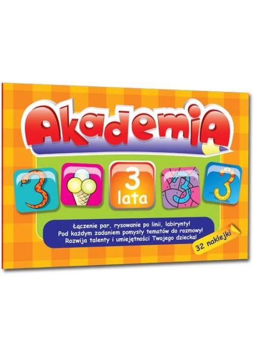 Akademia - 3 lata +32 naklejki Greg